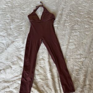 Chic Halter sport Jumpsuit in Rich Brown excellent condition